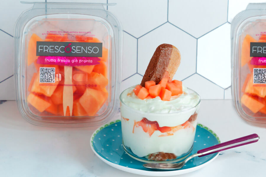 Tiramisù estivo al melone senza uova