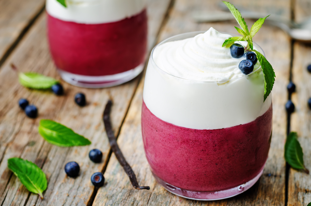 Mousse ai mirtilli