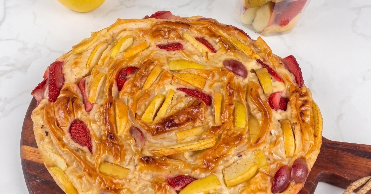 Soufra – Torta greca di pasta fillo e frutta fresca