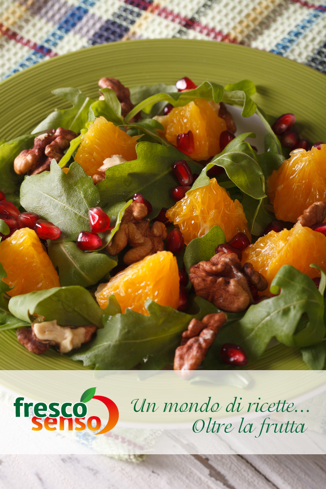 Arancia e melagrana in insalata